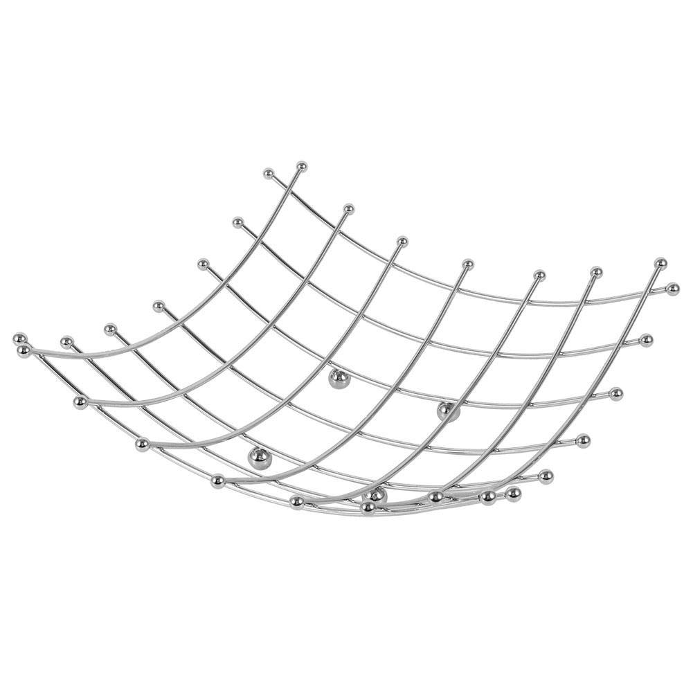 TOPINCN Fruit Basket Bowl Storage Stainless Steel Desktop Fruit Dish Draining Fruit Basket Kitchen Decoration Supplies