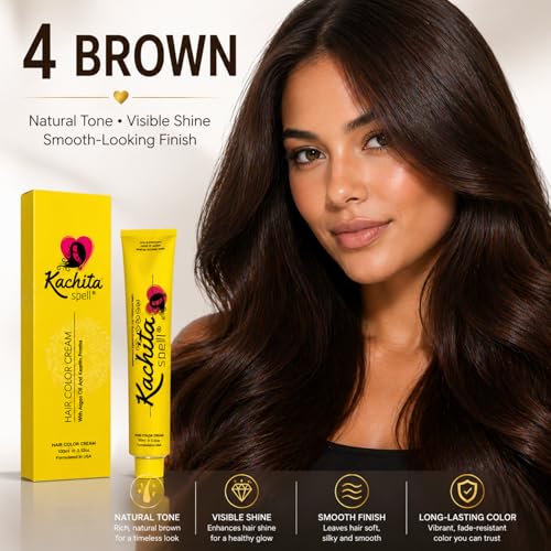Kachita Spell Hair Color Cream 4 Brown 100ml miniatura 2