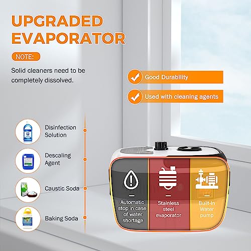 BEAMNOVA 2500W Car Steamer for Auto Detailing, High Pressure Handheld Steam Cleaner with Water Container, Portable Electric Steam Cleaning Machine