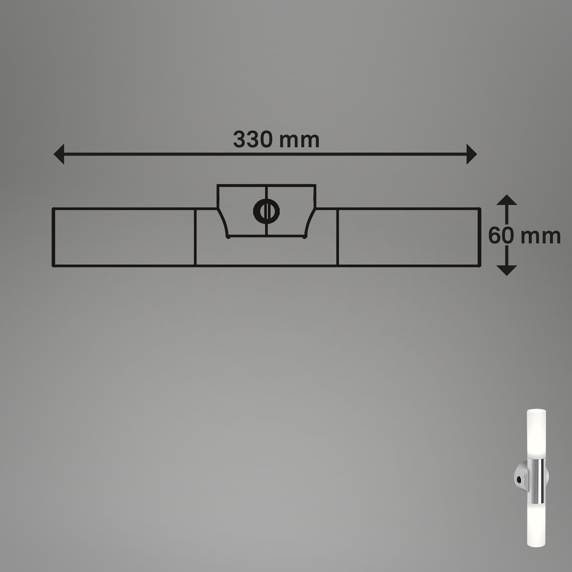 Briloner Leuchten 2148-028 Applique murale pour salle de bains 2 ampoules E14 Chromé, Chrom