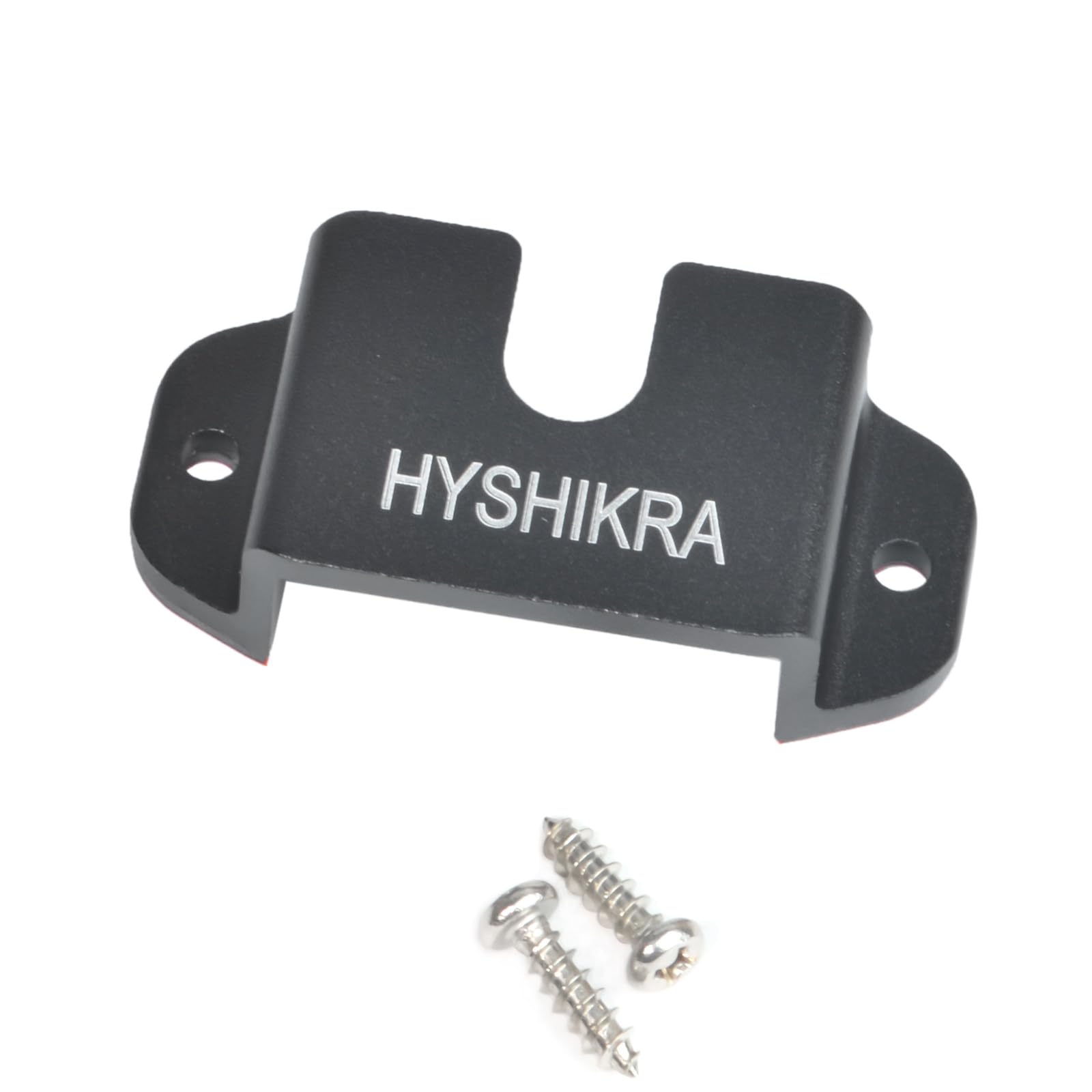 Universal Ham Radio/Handheld Micorphone/CB Mic Aluminum Alloy Bracket With Adhesive Back, Pre Drill Holes With Self-Tapping Screw For Baofeng Midland Kenwood Motorola Walkie-Talkie (Black
