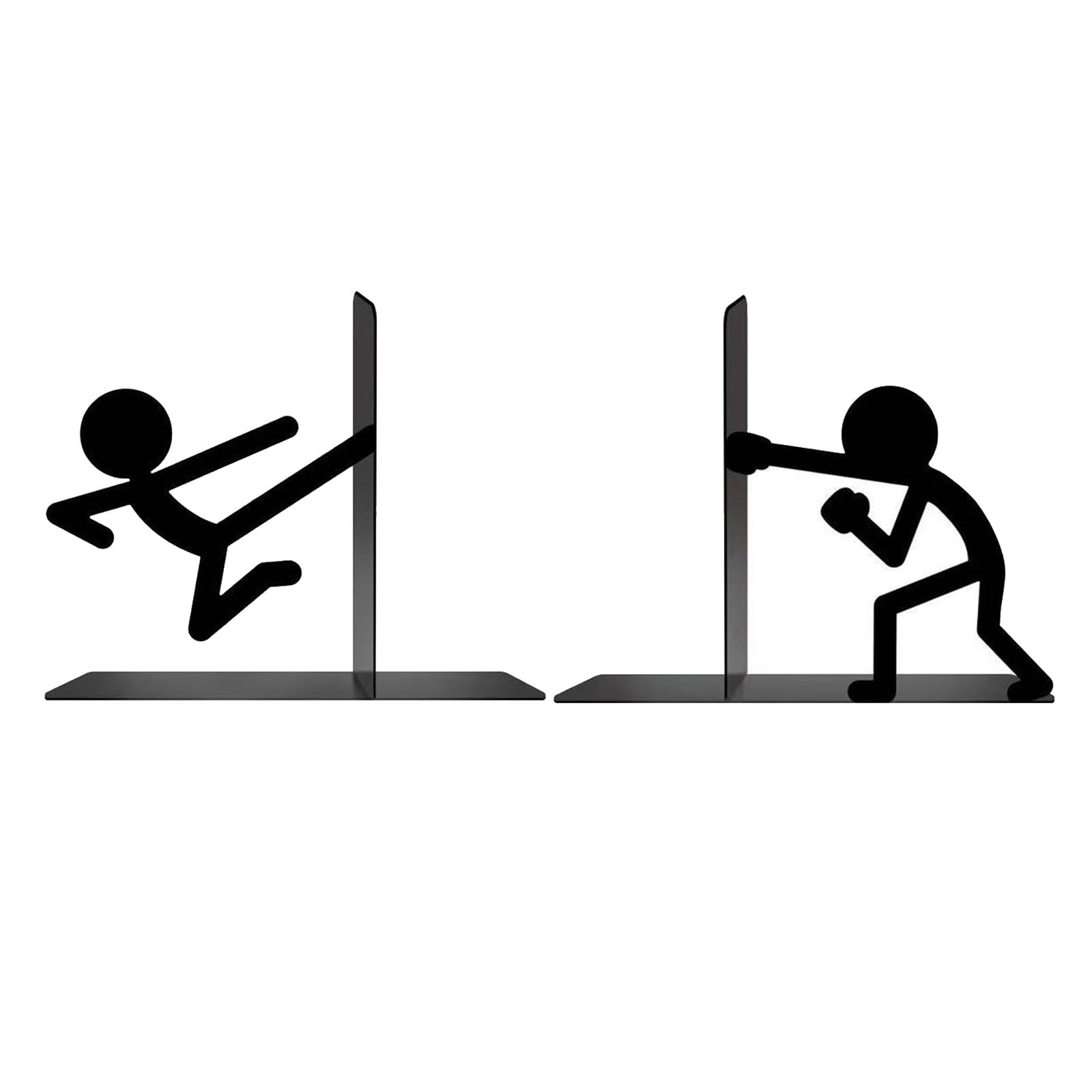 Mllepjdh D Robust Metal Bookends 2 Pieces Showcasing Fun Rawing Art For Bookshelf Assistance Offices Bookends
