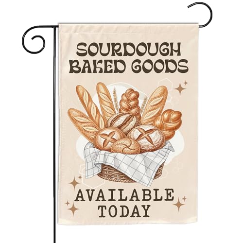 VOTANTA (12"x18") Sourdough Bread Bakery Garden Flag Bakery Shop Sign