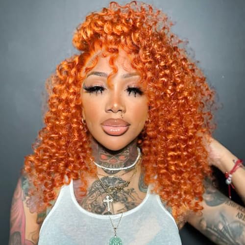 HIRIREMY Curly Bob Wig Human Hair Deep Wave 13x6 HD Lace Fro