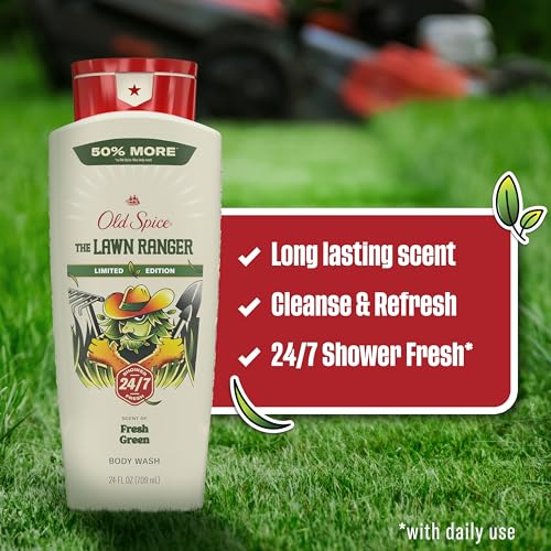 Old Spice Body Wash for Men, Summerdudes, 24/7 Shower Fresh with Daily Use, Long Lasting Scent, Cleanse & Refresh Skin, VIP Festival Experience, Lawn Ranger with Fresh Green Scent, 24 oz - Image 3