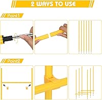 Vista 4 de Equipo de entrenamiento de bastones de agilidad: incluye 6 postes de agilidad, 6 obstáculos de salto, escalera de agilidad, 12 conos de fútbol, 1
