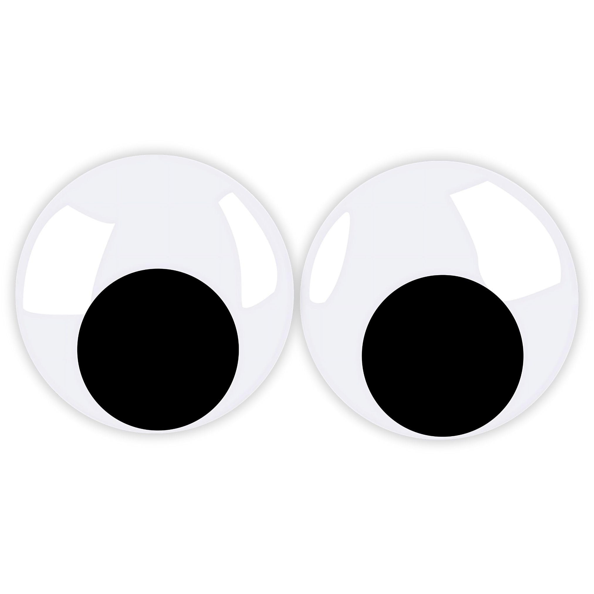 AKH® Large Self-Adhesive Halloween Googly Eyes | Glow-in-The-Dark Stick-On Wiggle Eyes for Halloween Decorations & Crafts | Pack of 2