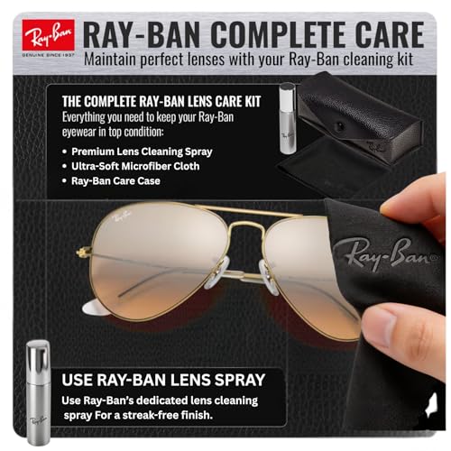 Image of Ray-Ban RB3025 AVIATOR GRADIENT Sunglasses with Official Eyewear Kit