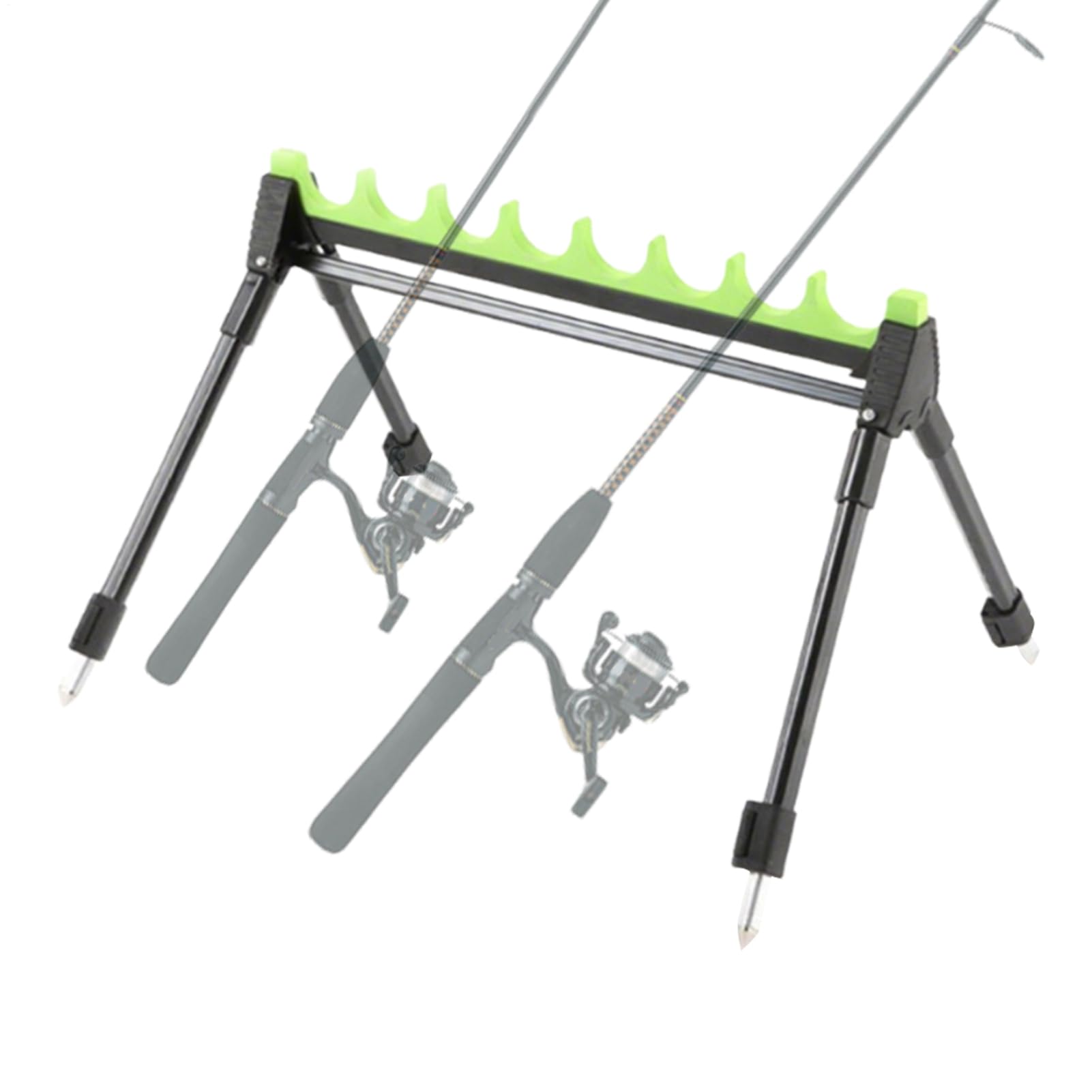 Porte-cannes à pêche sol 12 emplacements support pliable rivière - 8