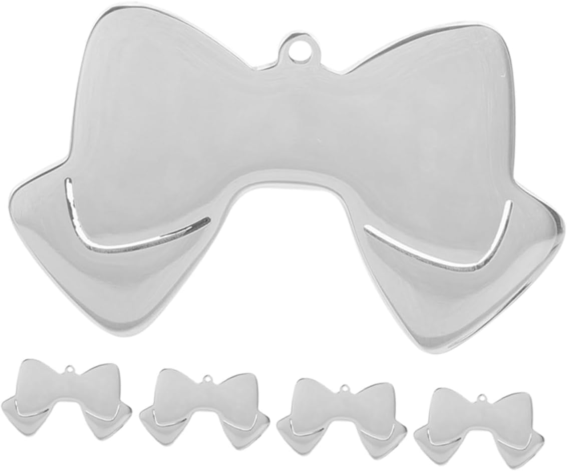 BUGUUYO 5pcs Bow Tie Dog Tags Dog Collar Id Tag Pet Tag for