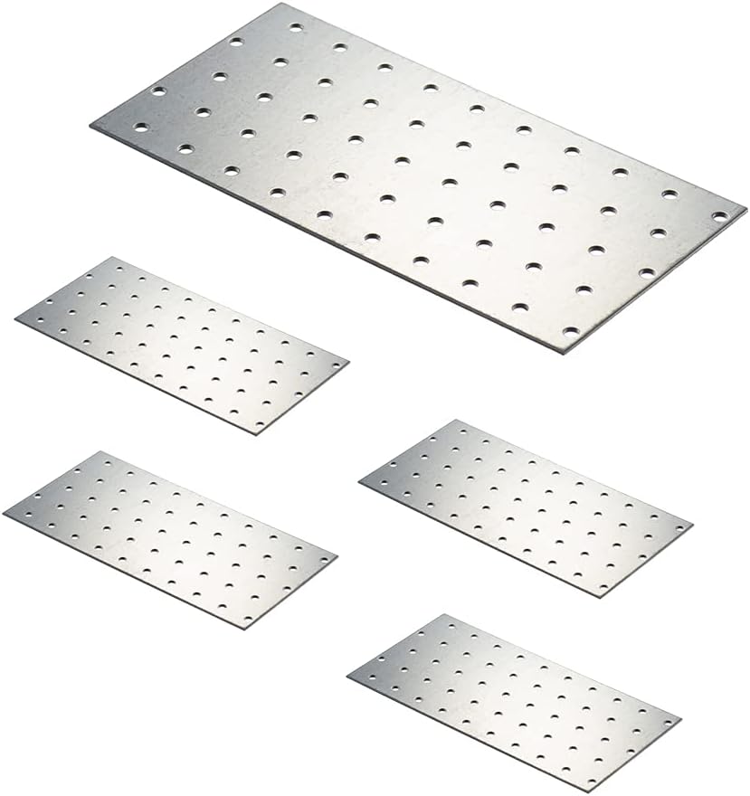 Flat Bracket 60 X 200 X 2mm Connecting Joining Plate Pack Of: 30 Galvanised Heavy Duty Premium Flat Joining Plates~5061065496165 01c Mp
