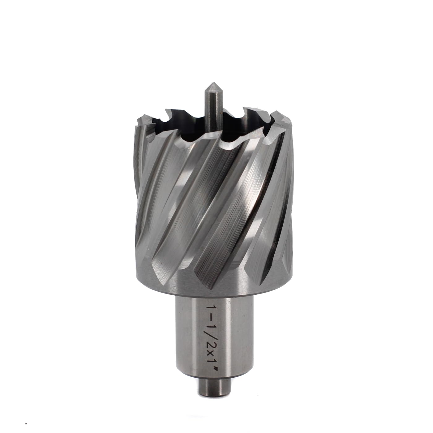 OSCARBIDE 1-1/2"x1 Annular Cutter,1-1/2 inch Cutting Diameter,1 inch Depth of Cut,3/4 inch Weldon Shank,2 Flat Mag Drill Bit with Pilot Pin for Magnetic Drill Press,1 Piece