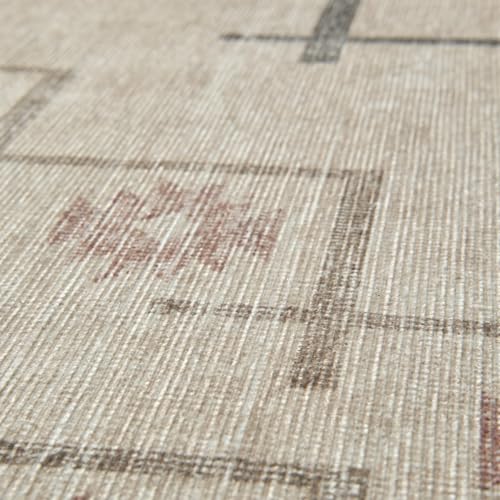 Tapete Revival Rugs Funk 5'x8' Beige y Crema miniatura 3