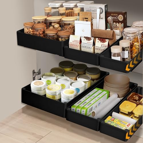 VINATO Lot de 3 Tiroir Coulissant Cuisine, 3 Tailles (27 x 40 x 7...