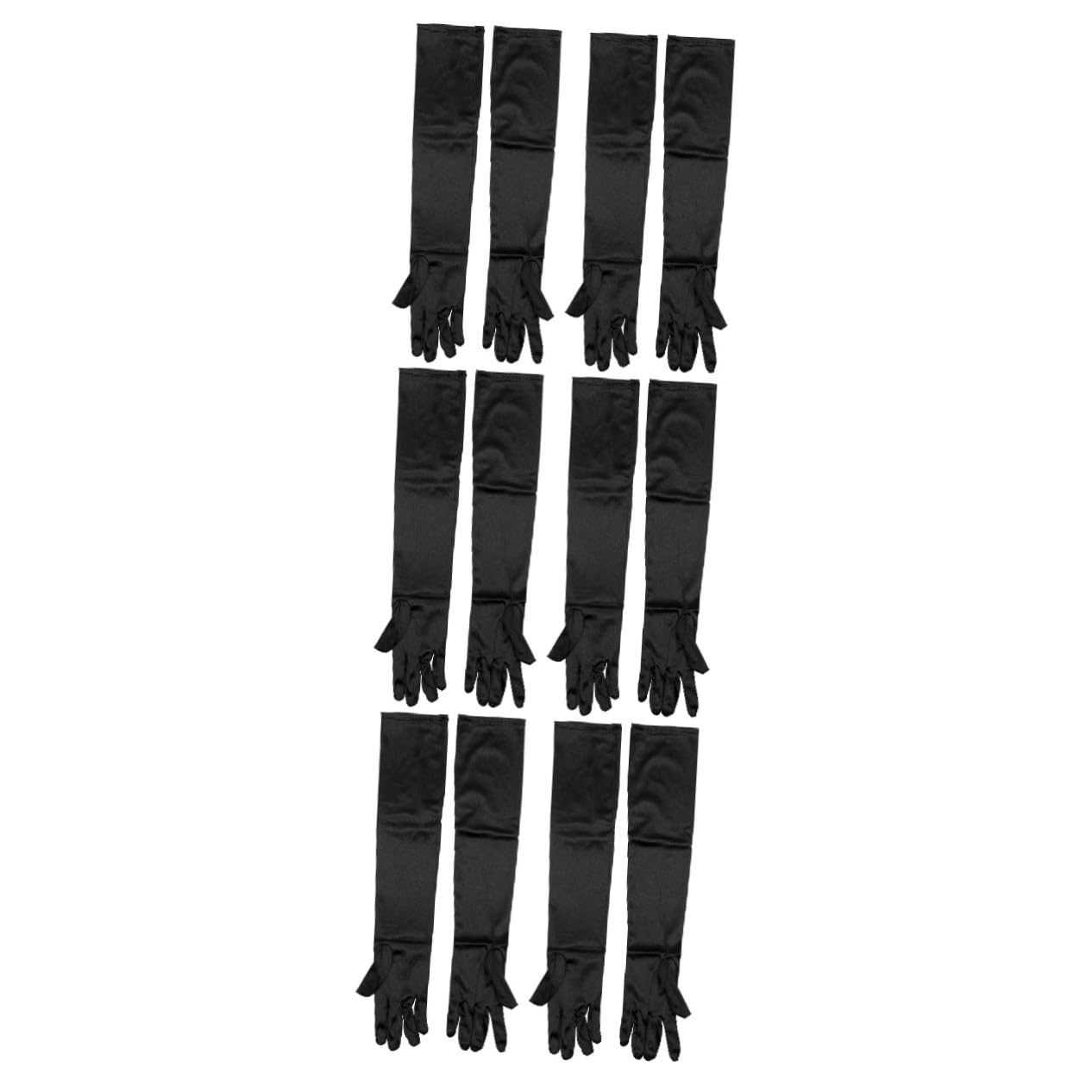 LIFKOME Guantes De Halloween Guantes Decorativos Fiesta Accesorios Guantes De Boda Guantes De Raso De Halloween Guantes De Raso Mujer Satín Black
