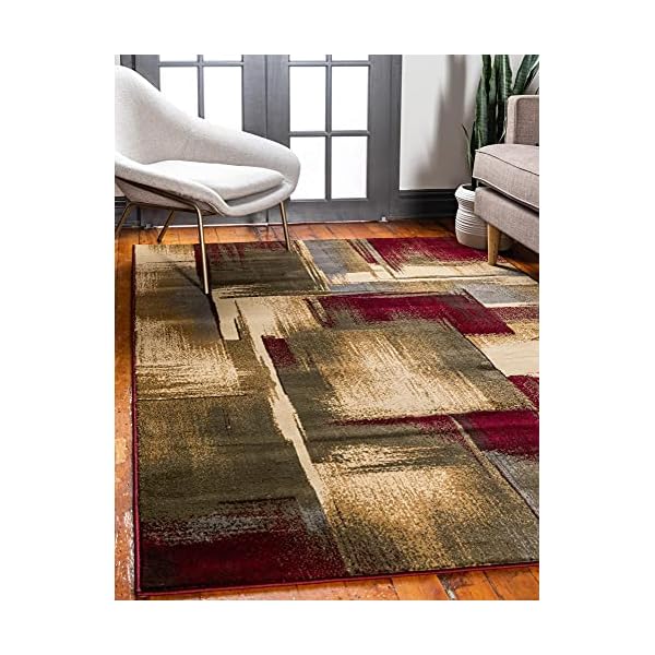 Unique Loom Barista Collection Modern, Abstract, Urban, Distressed