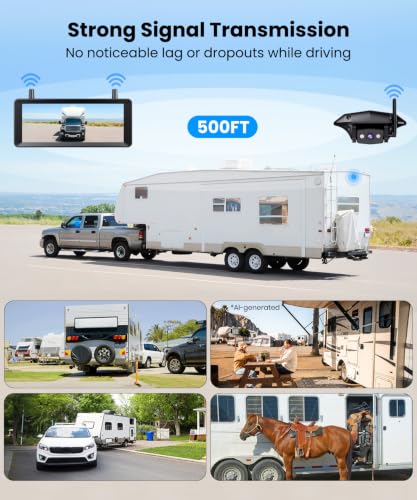 Image of AUTO-VOX RV Backup Camera Wireless Plug and Play Compatible with Most RV
