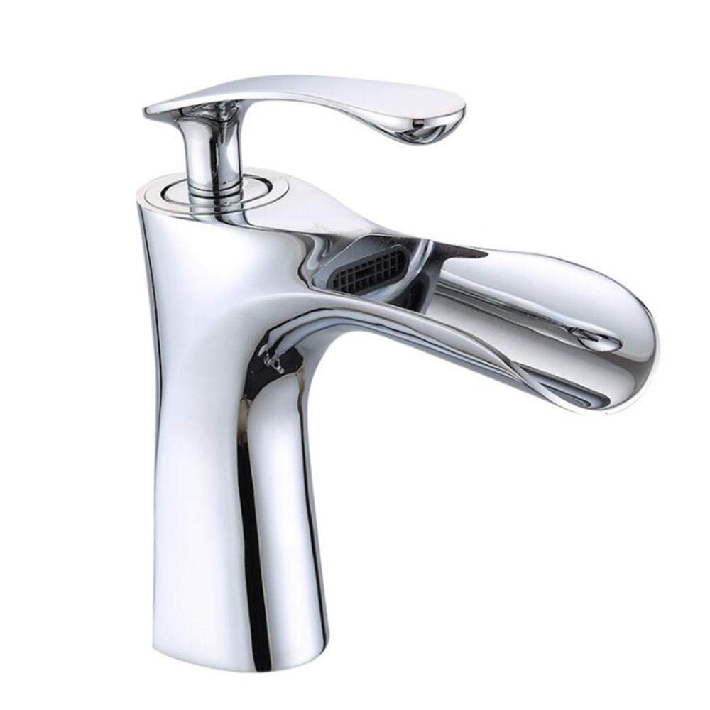 Robinet de salle de bain cascade chrome pour une vasque moderne - 5