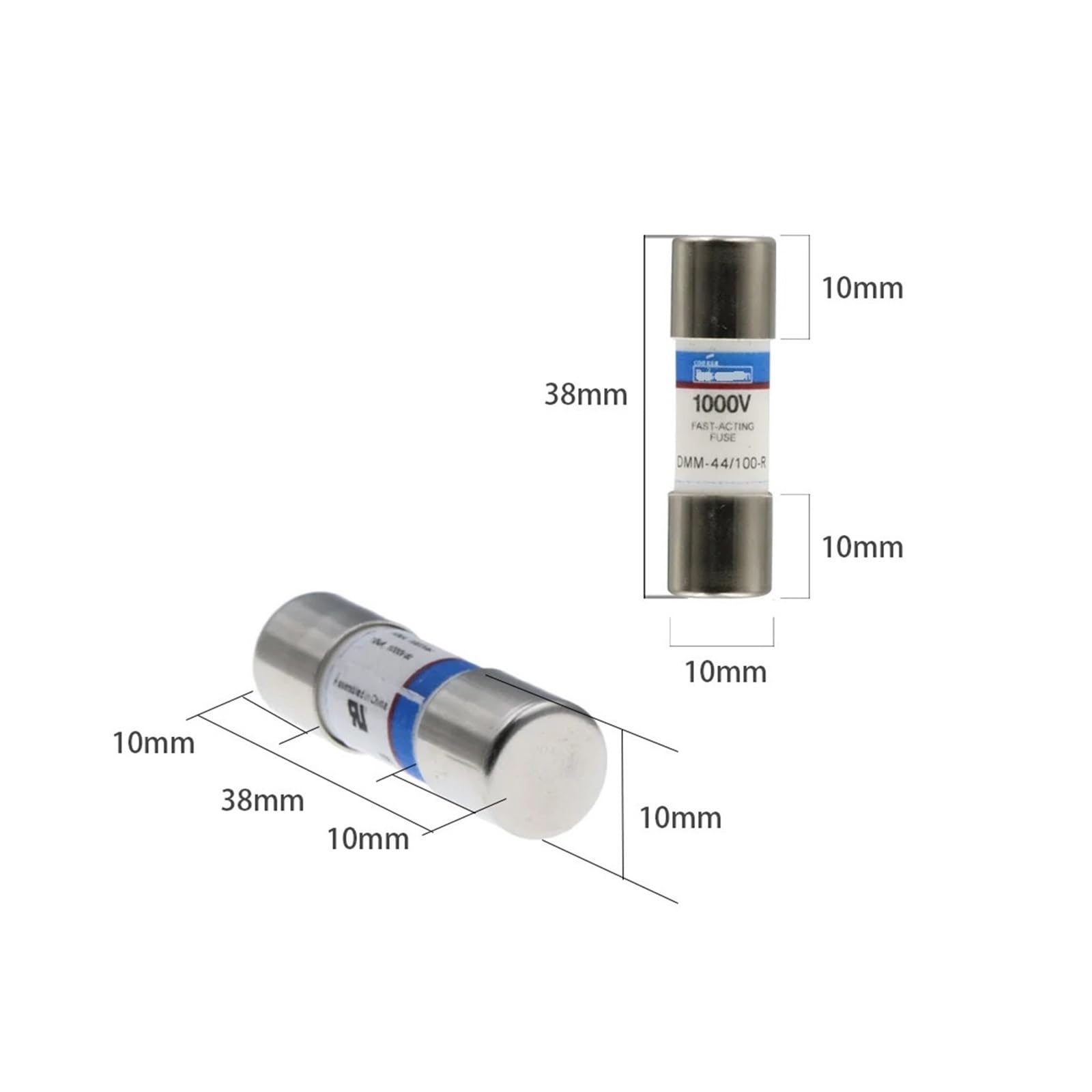 1 Fusible cerámico de acción rápida DMM-44/100-R DMM-B-44/100-R DMM-44/100 DMM-B-44/100 440 mA 1000 V 10 x 35 mm