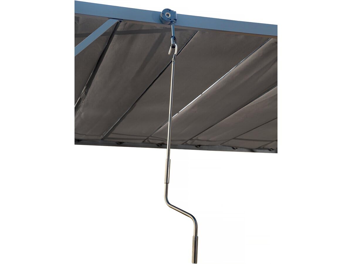 Habitat et Jardin Pérgola bioclimática de Tejido <> 3x4 m - Antracita