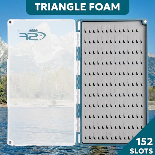image for SF Fly Fishing Box Magnetic Closure Easy Grip Foam PC Material Clear L
