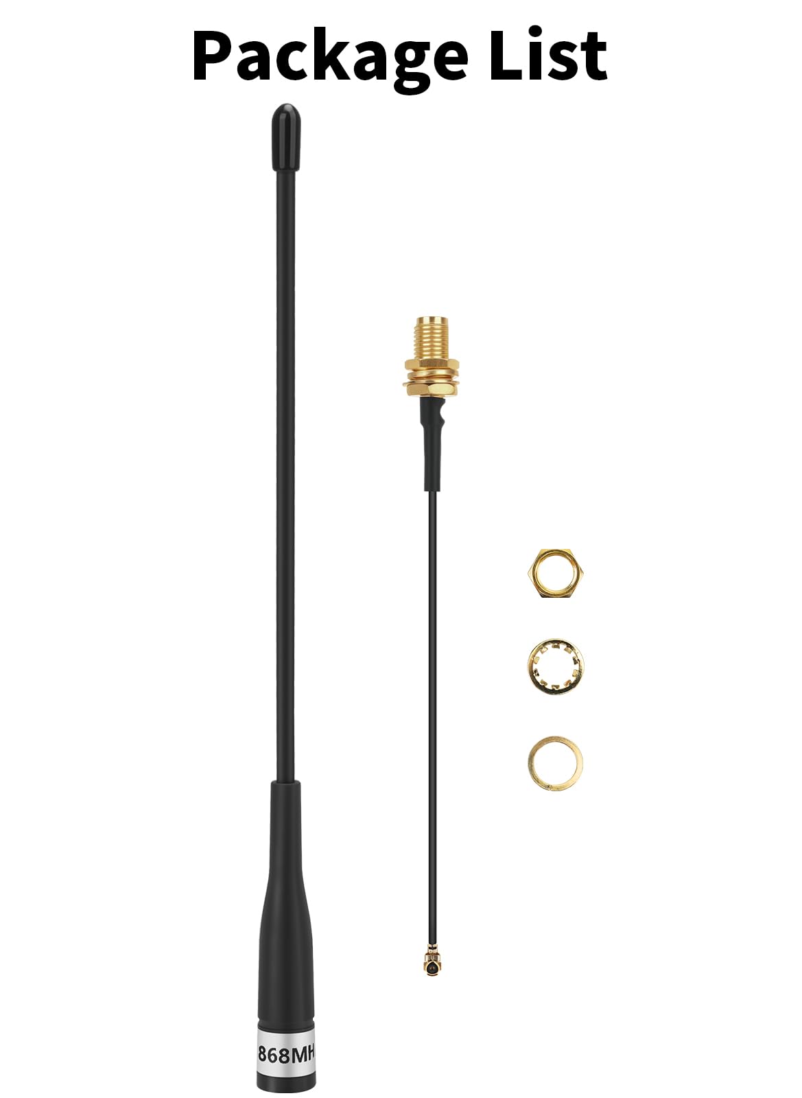 1 antenna LoRa da 868 MHz, guadagno 10dBi per antenna a frusta morbida a lungo raggio Meshtastic 40 cm Omni SMA maschio con cavo di prolunga nero