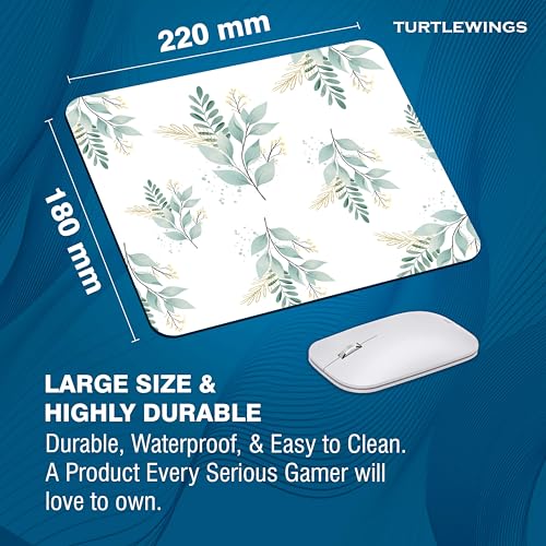 Image of TURTLEWINGS | Mousepad | Smiley - 22x18 cm, 3mm Thick | Abstract Design Non-Slip Rubber Base | Office, Study & Gaming Use | Premium Smooth Surface 11 12