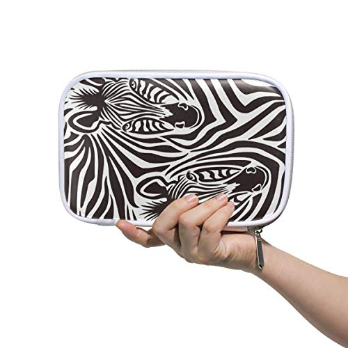 Preisvergleich Produktbild CPYang Federmäppchen mit abstraktem Tier-Zebramuster, Reißverschluss, Bleistifttasche, Kosmetiktasche, Make-up-Pinsel, Schreibwaren, Stiftebox, Reisepass, Organizer