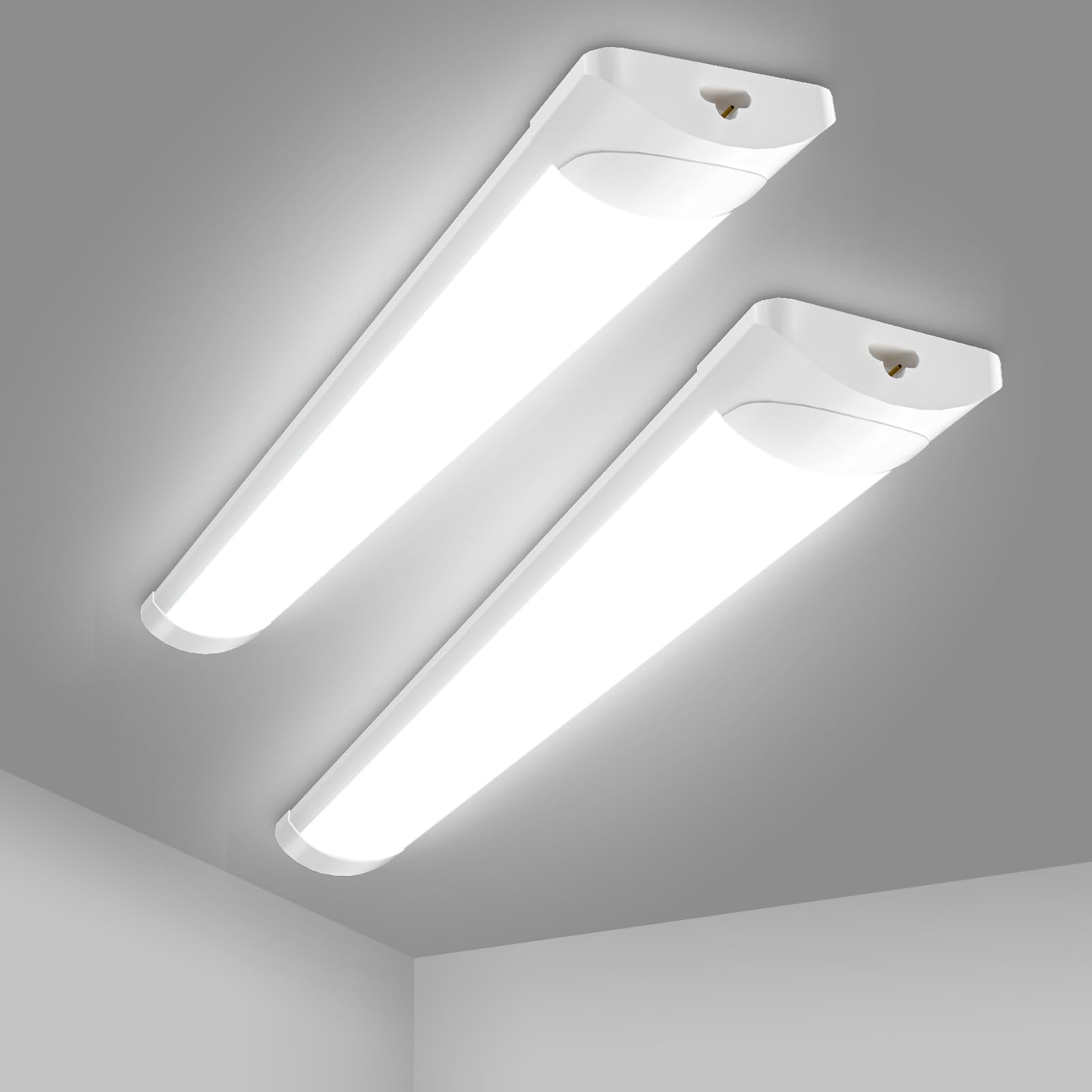 2 pièce Tube LED étanche, 115 cm, 40 W, 6 800 lm, blanc neutre 4 500 K, IP66, idéal pour atelier, garage, sous-sol, pièce humide, salle de bain, bureau, entrepôt ou salle de loisirs.
