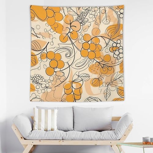 Tapisserie murale esthétique pour dortoir et salon au style croquis