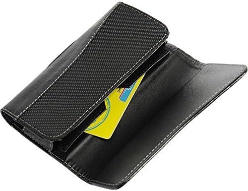 AISCELL Wallet Case Pouch for Galaxy A54, S23 Ultra, S23+,A53,S22 Ultra,S22+,S21 Ultra, A13,A71,A42,A52 Black Leather Case Holster with Cloth (Fits Slim Cover on)