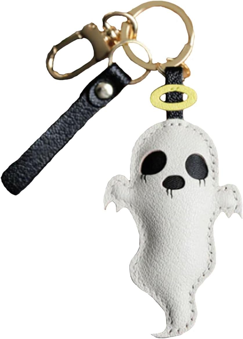 POPSEWING Leather Little Ghost Charm DIY Kits, Funny Keychain Charms for Teens, DIY Charm Kits with Sewing Kits for Bags, Personalized Gifts (Keychain)