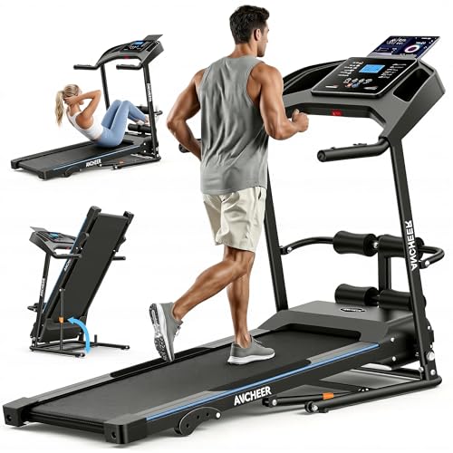 Multifunctional Folding Treadmill with Sit-Up...