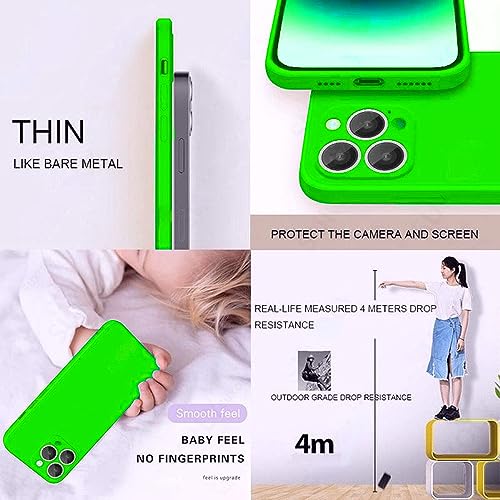 Housse iPhone 11 vert fluo carrée pour éviter les rayures d'objectif - 6