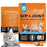 Cat Joint Supplement, Hip +Joint Supplement for Cats Crunchy & Creamy Chews with Glucosamine, Chondroitin & Omega-3s Supports Mobility, Flexibility & Comfort for Indoor & Outdoor Cats -Chicken-2PCS
