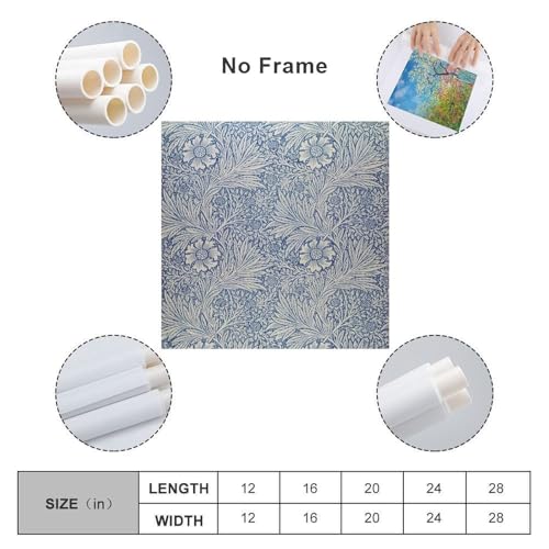 Toile William Morris avec cadre pour sublimer un mur blanc