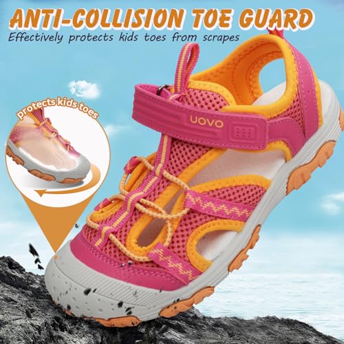 UOVO Boys Sandals Kids Sandals Hiking Athletic Closed-Toe Beach Summer Sandals for Boys Quick-Drying Slip Resistant3