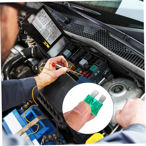 Kit de fusibles para automóvil, 1 set con probador y extractor de fusibles, estuche de almacenamiento portátil para autos, RV y camiones miniatura 5
