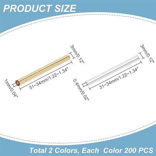 Miniatura 2 de PandaHall - 400 cuentas de corneta, vidrio de 1.220-1.339 in, cuentas de semillas de tubo para aretes de flecos, pulseras, collares, manualidades de