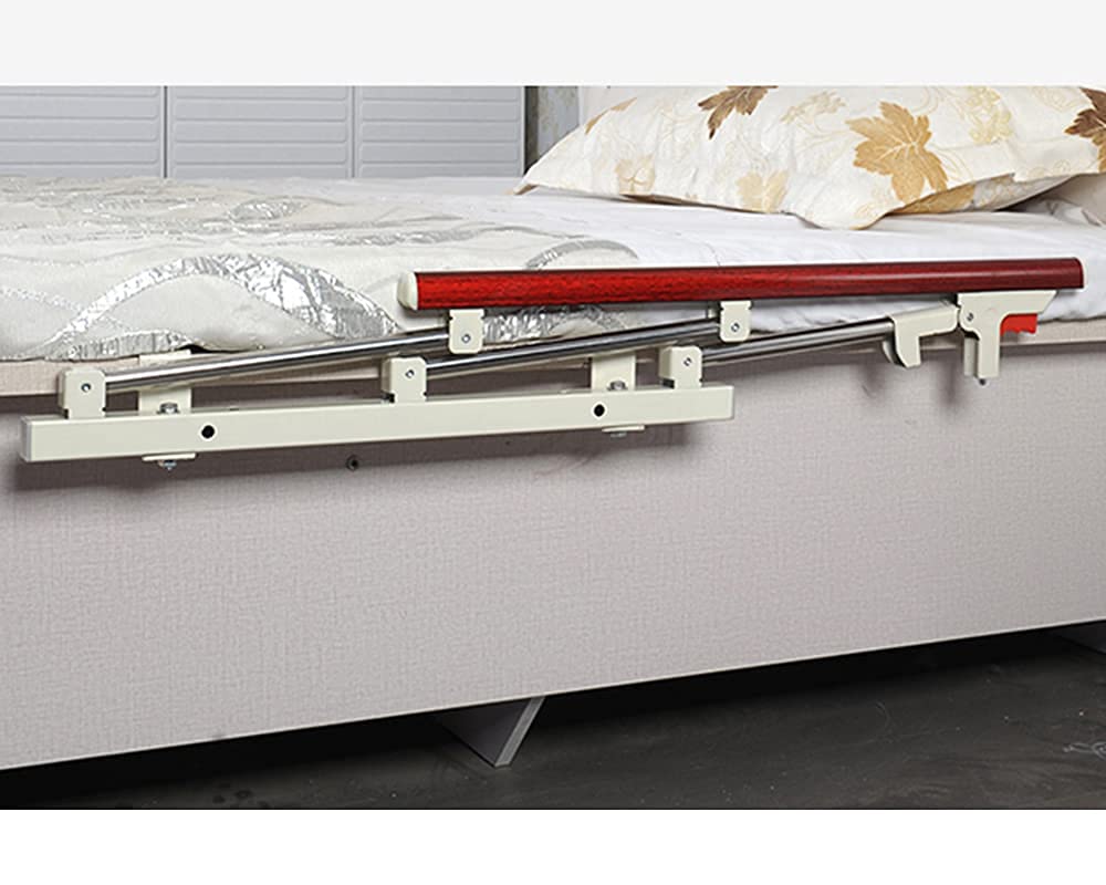 Protector De Barandillas De Cama para Adultos Mayores Protector Lateral De Seguridad Plegable Mango De Asistencia para Discapacitados Barra De Parachoques con Agarre De Metal 70 × 40 CM