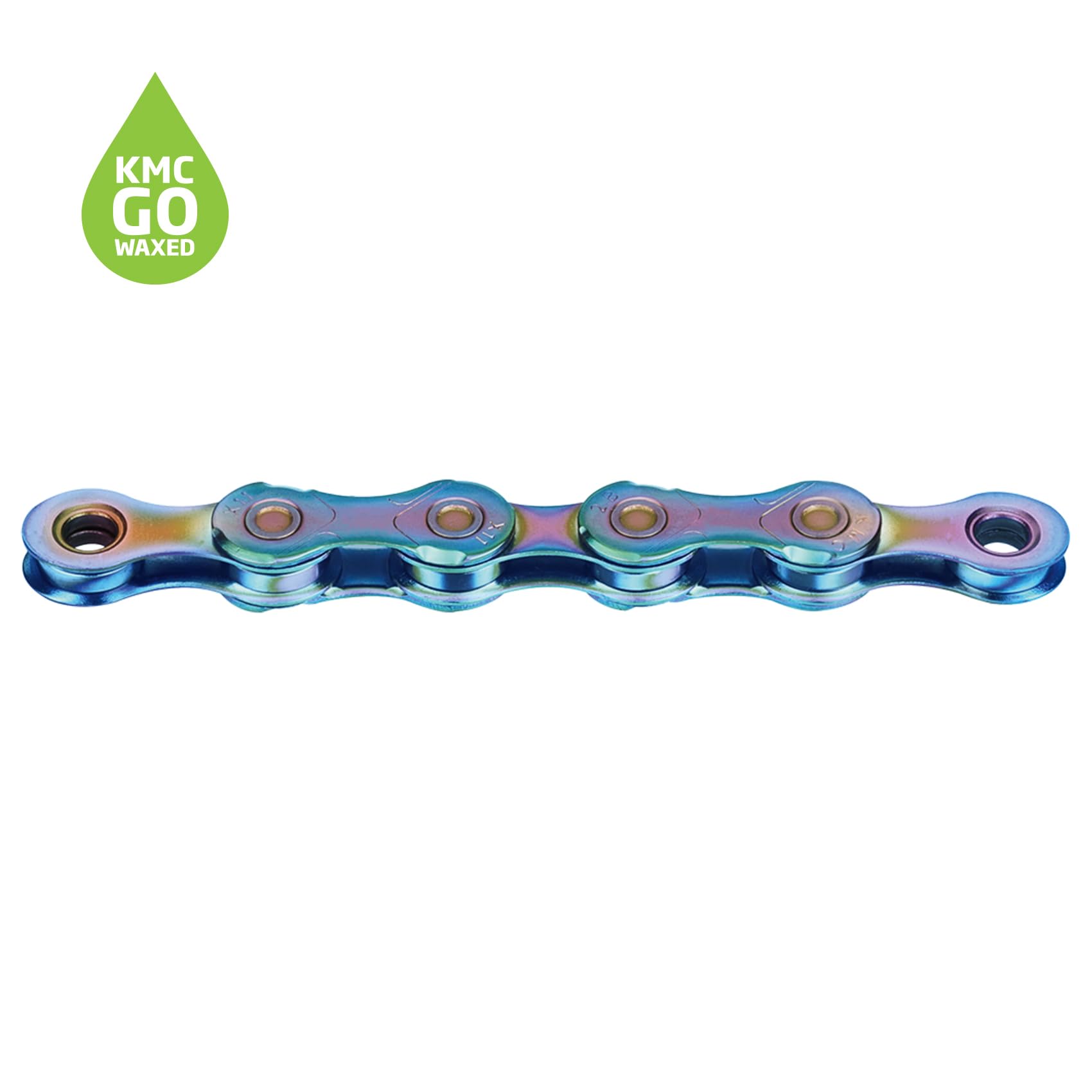 KMC X11 Waxed 11 Speed Chain, Aurora Blue, 118 Link - Image 2