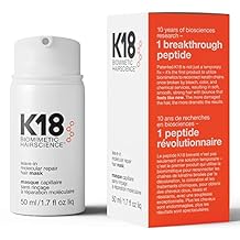 K18 Leave-In Molecular Repair Hair Mask, Patented, Lasting Repair For Dry, Frizzy, Damaged Hair, Reverse Damage In 4 Minutes From Bleach, Color, Chemical Services + Heat