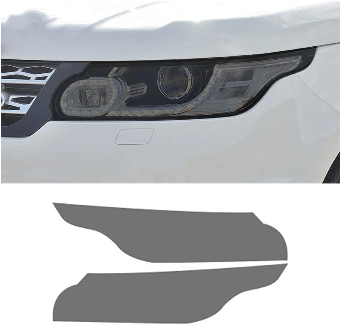 SamLng Car Front Light Film for Range Rover Sport L494 2014-2017 Light Controlled Car Front Headlamp Protection Film TPU Color Changing Car Headlight Film TPU Lamp Film Car Headlight Protective Film