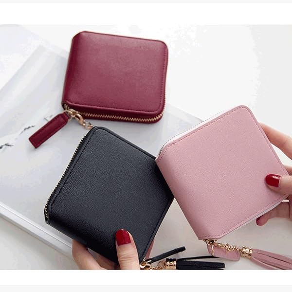 Mini Tassel Wallet Women Purse Female Short Mini Wallets Purse Female Small Wallet For Women(E)3
