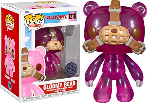Gloomy Bear - Figura de Vinilo de animación Pop! Gloomy The Naughty Grizzly Toy Tokyo con persecución Negra translúcida 9