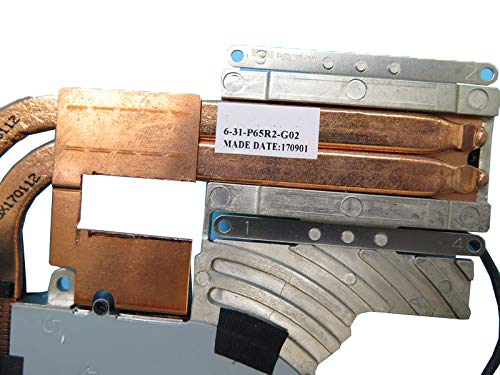 Laptop CPU Cooling Fan and Heatsink for CLEVO P650RG P650SE P65R2 DFS501105FR0T-FHCX 6-31-P65R2-G02 New
