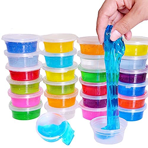 YBN Premium Slime Clay - Non-Sticky and Stretchy DIY Craft Kit for Kids Pack of 12
