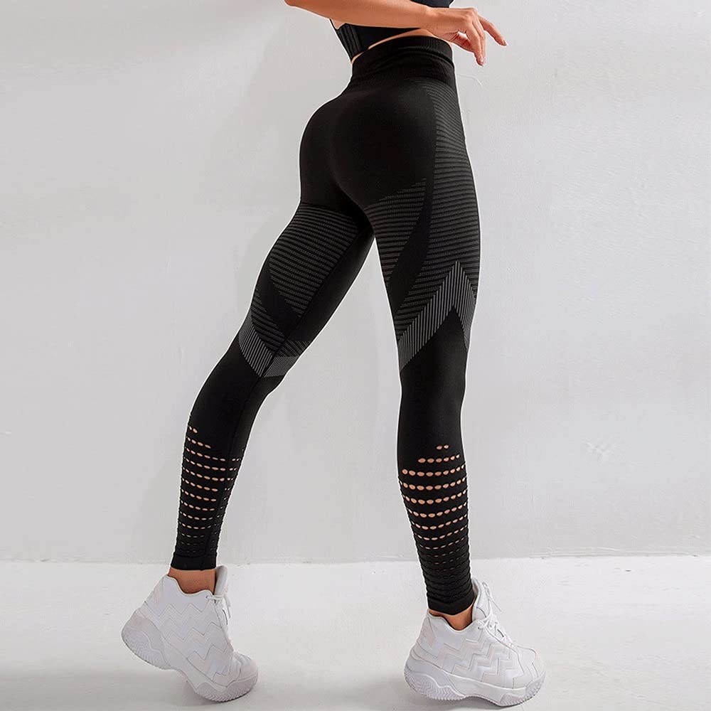 Pantalones de Yoga Cintura Alta Push Up Elástico Casual Fitness Legging Mujer Casual Elástico Tight Push Up Yoga Sport Legging Running Pant Pantalón (Gn S)