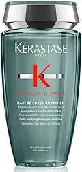 Kérastase Shampoo Genesis Homme Bain de Force Quotidien, Cabelos com queda, Prevenção da queda, Creatina, Raiz de gengibre, 250 ml