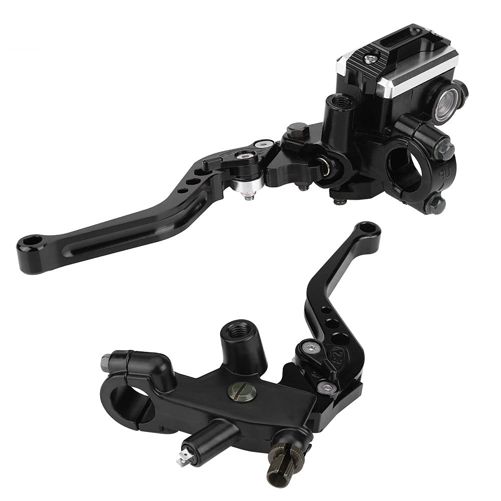 7/8 "22 mm Universal Motocicleta Embrague de freno Cilindro maestro Palancas de depósito Conjunto de depósito de fluido （1 par）